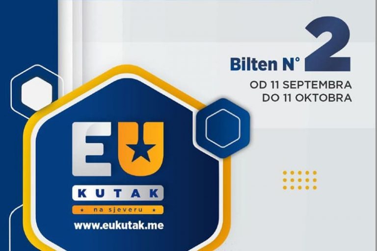 Drugi mjesečni informativni elektronski bilten posvećen novostima o procesu pristupanja Crne Gore Evropskoj Uniji i dostupnim sredstvima i fondovima za koje mogu da konkurišu građani, NVO organizacije. Poseban odjeljak ovog biltena posvećen je javnim pozivima za učešće u domaćim i  međunarodnim seminarama, treninzima i konferencijama za mlade.