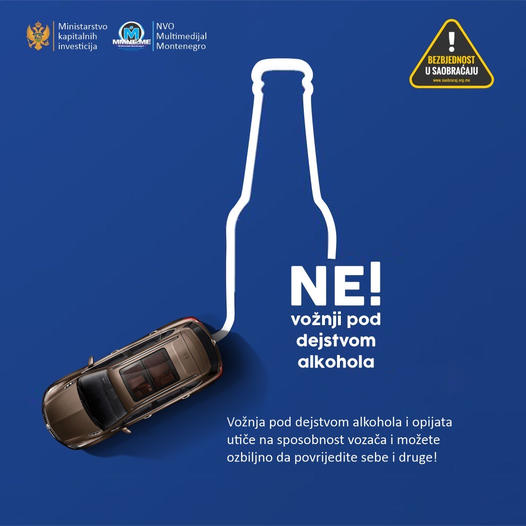 VOŽNJA POD DEJSTVOM ALKOHOLA I OPIJATA UTIČE NA SPOSOBNOST VOZAČA I MOŽETE OZBILJNO DA POVRIJEDITE SEBE I DRUGE!